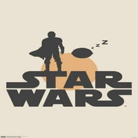 Star Wars: Mandalorian - Mando i spavanje Zidni poster za ilustraciju djeteta, 22.375 34
