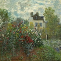 Claude Monet Artists Garden na Argenteuilu Impresionist Art Posteri Claude Monet Prints Priroda Pejzažnu