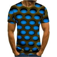Asdoklhq Cleance, ljetni pad muški čišćenje ispod $ muške majice 3D nerezaviran apstraktni print kratkih