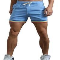 Groanlook Muškarci Lable Fit Shorts Pocket Hot Hlače Kontrastne kratke hlače za crtanje ljetne elastične strugove