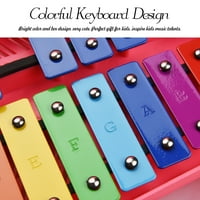 DENTA note Glockenspiel Xylophone ručni knock knock xylophone ritm muzički obrazovni nastavni instrument igračka sa kućištem za djecu za djecu djece