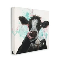 Stupell Industries sanjiva krava komično uživa u kafi Expresso portret, 36, dizajn Angele Bawden