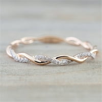 Najbolji poklon nakit modnih prstenova iskrivljenog oblika dijamantski angažman prsten slaganje podudaranja