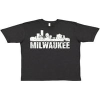 Majica za tintu Milwaukee Skyline Grunge majica