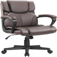 Lacoo Srednja strana FAU kožna ergonomska executive uredska stolica, smeđa