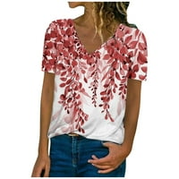 Ženska ljetna modna casual v izrezana majica s kratkim rukavima