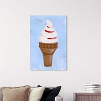Wynwood Studio food and Cuisine Wall Art Canvas Prints 'Creamy Vanilla' sladoled i Milkshakes-plava, smeđa