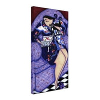 Zaštitni znak likovne umjetnosti 'velika Diva u kimonu sa Kitty' platnena Umjetnost Wyanne