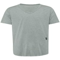 Sanviglor Men Ljetni vrhovi obični bluza s kratkim rukavima majice Osnovna majica Sport Pulover Grey M