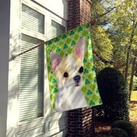 Caroline's blaga SS4405-Zastava-roditelj Chihuahua St. Patrickov dan Shamrock Portret zastava, višebojni